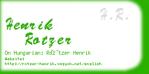 henrik rotzer business card